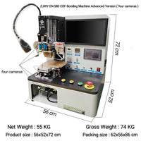 Four Camera Constant Heating Mobile Phone TAB COG COF COP ACF LCD Repair Green Flex Cable Bonding Machine