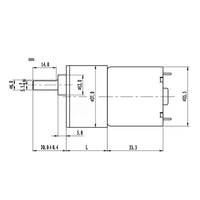 Gear Motor DC 12V 50 RPM Eccentric Shaft With Neutral Label