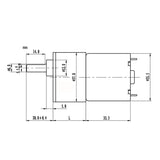 Gear Motor DC 12V 50 RPM Eccentric Shaft With Neutral Label