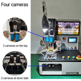 Four Camera Constant Heating Mobile Phone TAB COG COF COP ACF LCD Repair Green Flex Cable Bonding Machine